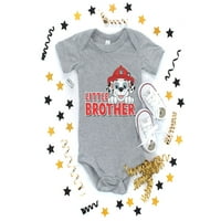 Paw Patrol Marshall Big Brother Little Brother Match Outfits Majice za dječake Djeca Crna 2T Baby Black
