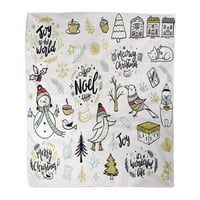 Bacanje pokrivača toplo ugodno print flanel mačka božićna slatka žičana umjetnica medvjed meka za nogavica