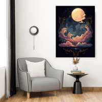 Lunarna očaravanje - Nebeski mjesec Magic Canvas Wall Art
