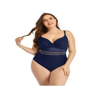 Ženska i ženska plus veličina čvrsta grickalica V izrez Jedno kupaće kostimi Žene Atletik Jedan kupaći