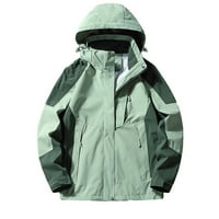 Yanhoo lagane jakne za žene pune zip up kapuljače kišne jakne vjetrovito vodootporni kabani zimski vanjski gornji odjeća