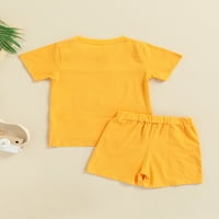 Gureui Toddler Baby Boy Summer Outfits Majica s kratkim rukavima + Elastična kratke hlače Casual Slatka