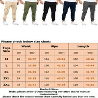 Glonme Muškarci Multi-džepni lagani dno uredne jogger pantalone Elastične struke Ljetne hlače Loungewear