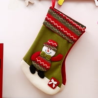 Njspdjh Božićni ukrasi Santa srednje čarape poklon torbe snježne bombonske torbe Santa poklon čarape Božićna stablo privjesak