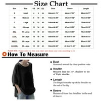 FENGQQUA PLUS veličina za žene Dužina lakta labava bluza vrhova pulover pulovernog rukavskog rukavskog