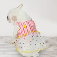 Haljina za pse Jiaroswwei Modna zabava prerušiti se čipkavu suknju Plejk suknje Puppy s dvije nogu odjeću
