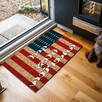 Američka zastava DoormAt Božićno dobrodošao prostirku sa maticom za teške uvjete za izvlačenje za vanjski ulaz ulaz trijema