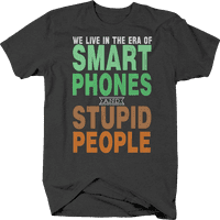 Era pametnih telefona glupi ljudi majica za velike muškarce 3xl tamno siva