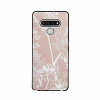 Pink-cvjetna-telefonska futrola za LG Stylo za žene Muškarci Pokloni, Mekani silikonski stil Poklopni
