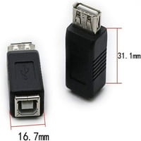 USB 2. AF BF utikač Tip žena za tip b ženski adapter Konvertor konektora Kompatibilan je s računarom prijenosnog računala