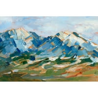 Harper, Ethan Crni moderni uokvireni muzej Art Print pod nazivom - Plavi planinski vrhovi I