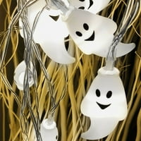 Taize String Lights Ghost uzorak Dekorativni plastični zastrašujući ambijent Halloween Light Cosplay
