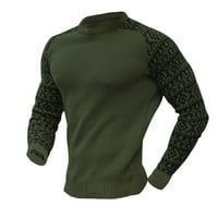 Muška osnovna obična topla majica dugih rukava bluza pulover vrhove mišićne fitness