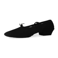 Gomelly Women Canvas Split Sole baletske cipele s papučama Djevojke Salsa Tango Vežbajte cipele Crne