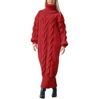 Žene sherrylily dugim rukavima džemper za dugim rukavima pletena dugačka haljina debela ogrtač Chunky