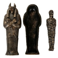 Drevni egipatski artefakt Kolekcionarni Bog podzemlja Anubis sarkofagus lijes w mama umetni figuring