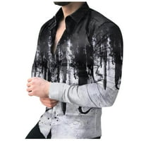 Muška labava košulja kaput modna dugačka odjeća s dugim rukavima Cardigan gumb prema dolje Regularne