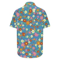 Ljetne košulje za žene rever ovratnik pulover Boho cvjetni vrhovi tiskani gumb dolje bluze srušene casual