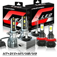 Bijeli LED HID H D1S HI Low Beam + H11 H LED magla svjetlo za žarulje FOGLamp Kits, paket od 6