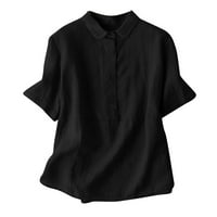 LisingTool majice s dugim rukavima za žene Ženska posteljina majica s majicama kratkih rukava okrugla