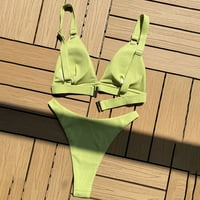 Žene Soild Print Bikinis Push Up Bikini Set Dvije plažne kupaće kupaće kostim Ženska kupaći kostim s