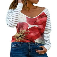 Ženska majica s dugim rukavima Tunički odmor za odmor crvena 2xl