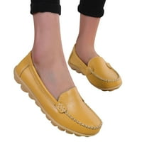 Ženske prozračne čipke cipele casual cipele žute