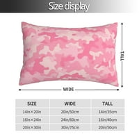 Girly Camo Pink Teksture Vojne mamuflažne djevojke Jastuci Jastuci navlake na pokrovu na poklopci spavaćih dekora Dekorsko pravokutnik Dvo strane ispisano 14 x20 kauč na razvlačenje jastuk