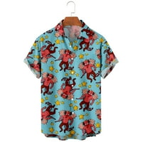 Muška košulja Y2K Hombre Devil Ispis Majica kratkih rukava Men Street Hawaiian Beach Vintage Majica