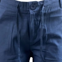 Tenjio Mens Cargo Shorts Clearence Višestruki aktivi modni muškarci Pamučne posteljine casual pantalone