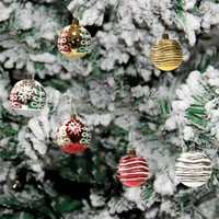 Gwong Tree uzorak ukrasne božićne kuglice Privjesak plastični Xmas Party Balls ukrasi za domaćinstvo