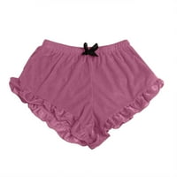 Ženske šorc, baršun mrlja Pajamas Bowknot Shorts Biker kratke hlače Žene Pink XXXL