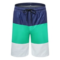 Mens Swim Trunks Ljetne kupaćim kostima na plaži Brzo suho kolorblok kratke hlače Elastična struka,