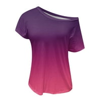 Majice za žene Ležerne prilike kratkih rukava s natkrivenim majicom na otvorenom Soft Basic Lad cvjetni