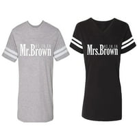 Gospodin gospođa Brown podudaranje pamučnih dresova