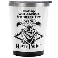 Harry Potter Službenik Dobby Oz Putovanje Tumbler White, nehrđajući čelik, vakuum izoliran sa poklopcem