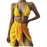 Asdoklhq kupaći kupaći kostimi za žene plus veličine, kratke hlače od struka CROSS SLING kostim trodijelni