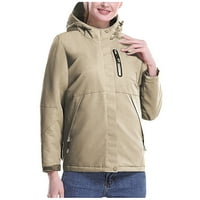 Naughty jakne za žene, žene vanjski pliša tri mjesta toplinska jakna USB punjenje grijanje toplo planinarska