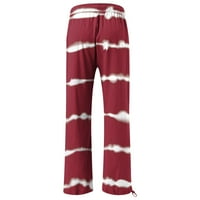 Jalioing Palazzo hlače široka noga za žene elastični struk sa džepovima Trendi tiskani casual comfy pantalona