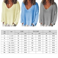 Plus veličine za žene bluze košulje od pulover s dugim rukavima V-izrez na vrhu majice Blouse casual