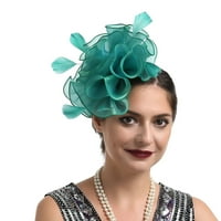 vbnergoie šešir za žene vjenčani cvjetni mrežica perja za kosu za kosu čaj za glavu za glavu za glavu