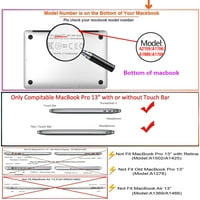 Kaishek Hard Shell pokrivač samo za - rel. Macbook Pro 13 s mrežnim modelom prikaza: a a a a a cvijet