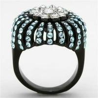 Žene crne akvamarinske prstene anillo para mujer y ninos djece 316l prsten od nehrđajućeg čelika sa