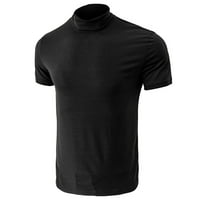 Muška majica Casual Basic mock Turtleneck majica Slim Fit Pulover Lagane obične donje košulje kratkih