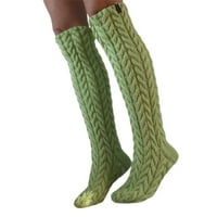 Blotona Ženska kabla pletene čarape za bedru visokog pokretanja preko nogu koljena ekstra dugačka toplina