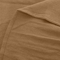 Lovskoo Ljetni vrhovi za ženske majice Solid Color Trumte rukave s kratkim rukavima Bluza V-izrez Casual