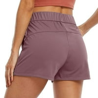 Yoga kratke hlače za žene Solid Print Gym Elastic Work Hotsas Purple XL