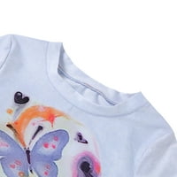 Binpure ženske usjevne vrhove leptir kravata tiskati majice kratkih rukava