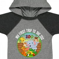 Inktastic 1. izlet u zoo životinje Outfit poklon dječji dječak ili dječji dječji bodysuit