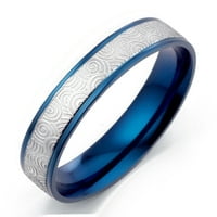 Blidena mladoženja ili mladenka plava godišnjica vjenčanja obećava titanijumske prstenove širine američke